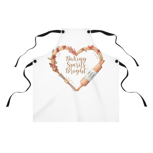 Baking Spirits Bright Christmas Apron | Personalized Holiday Baking Gift for Home Bakers & Chefs