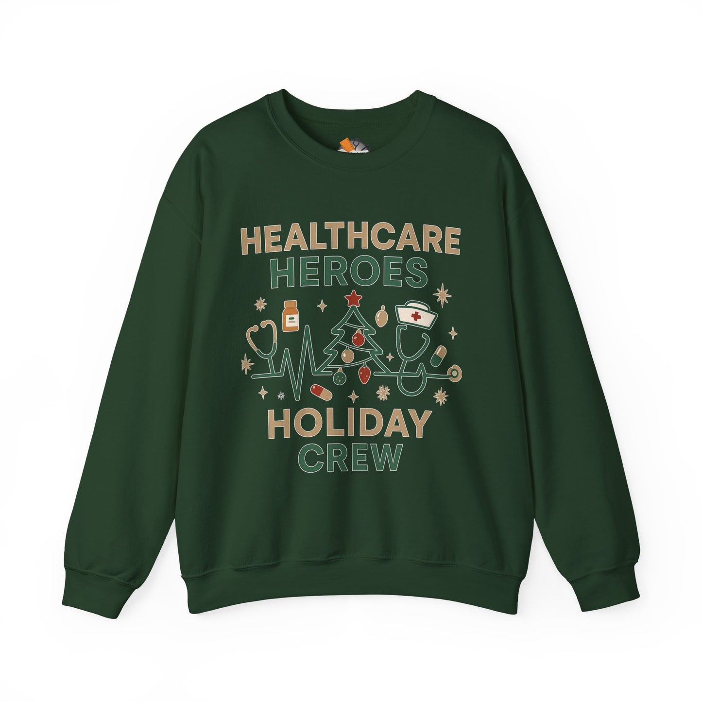 Healthcare Heroes Holiday Crewneck Sweatshirt | Nurse & Medical Staff Christmas Sweater (10 Colors)