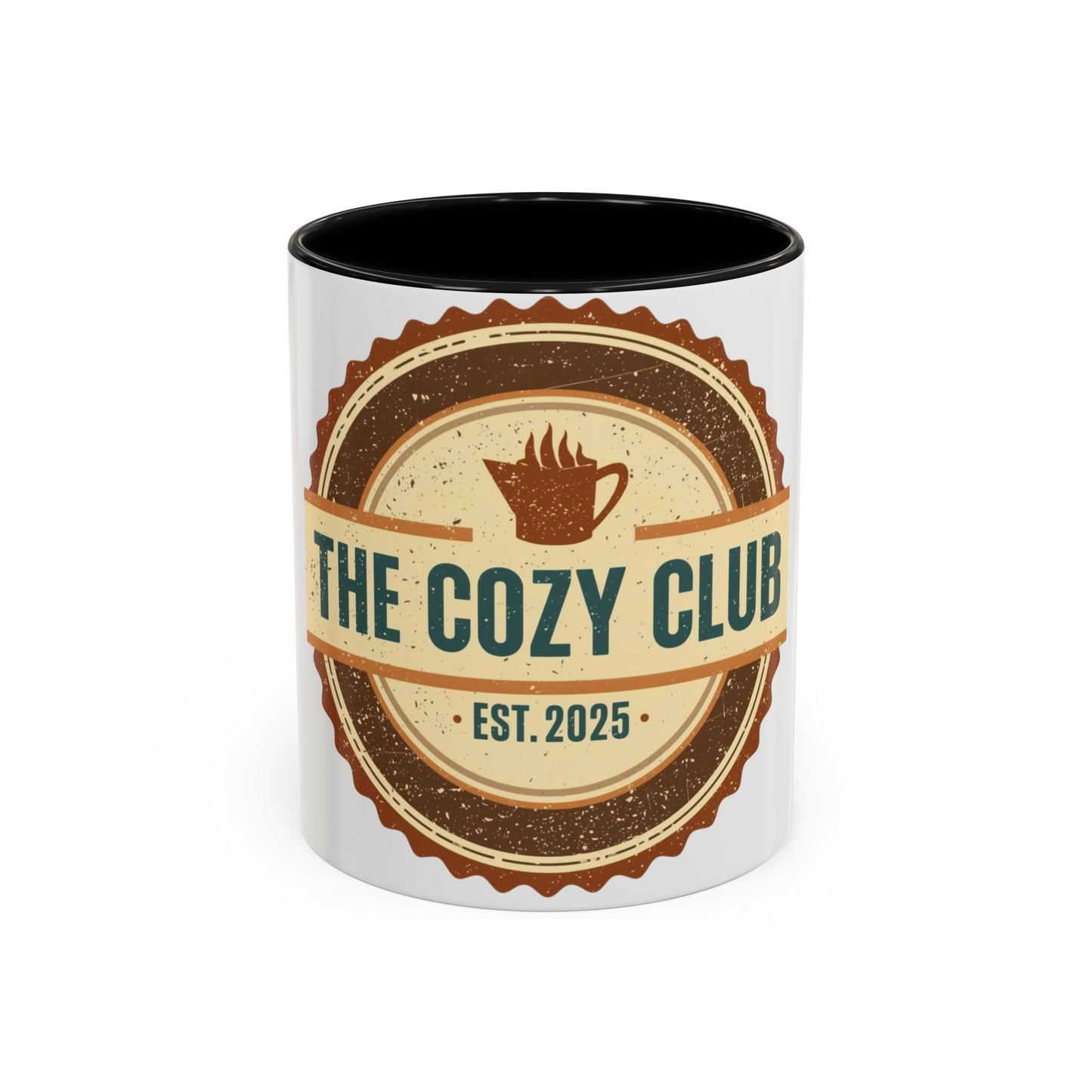 The Cozy Club Accent Mug | 11oz & 15oz Coffee Cup for Comfort Seekers (Multiple Colors)