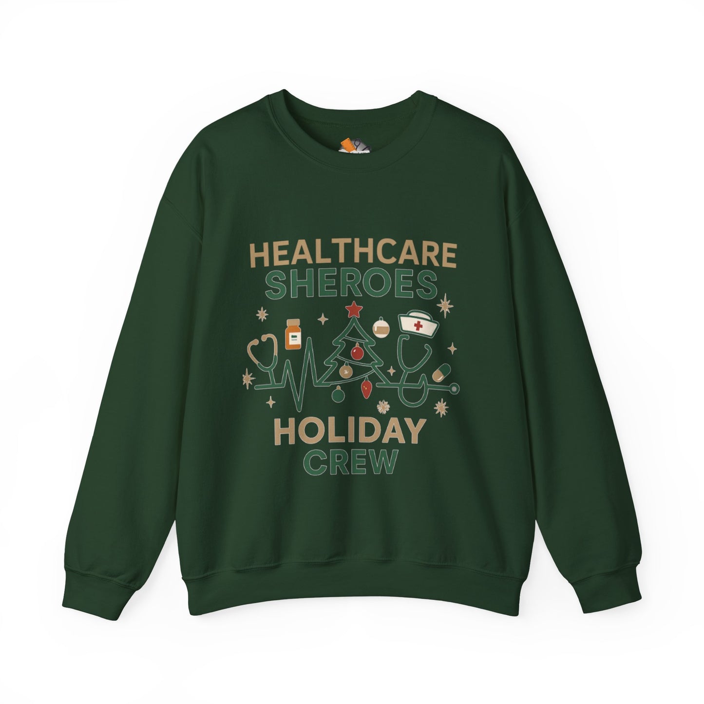 Healthcare Sheroes Holiday Crewneck Sweatshirt | Christmas Nurse & Medical Staff Gift (10 Colors)
