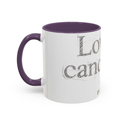 “Love Is Cancelled” Accent Mug | Personalized EST. Date Anti-Valentine Coffee Mug