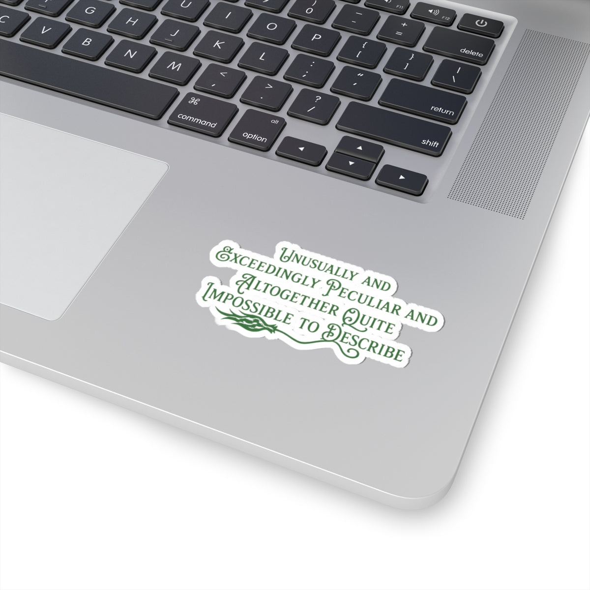Wicked Inspired Elphaba Sticker | “Unusually & Exceedingly Peculiar” Quote Vinyl Sticker (4 Sizes)