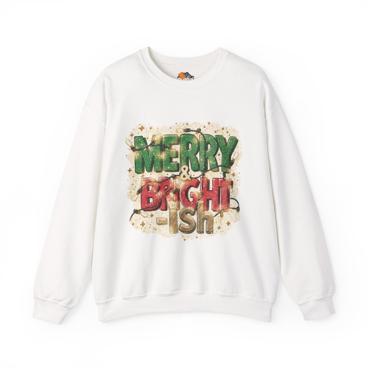 Merry & Bright-ish Crewneck Sweatshirt | Funny Holiday Christmas Sweater