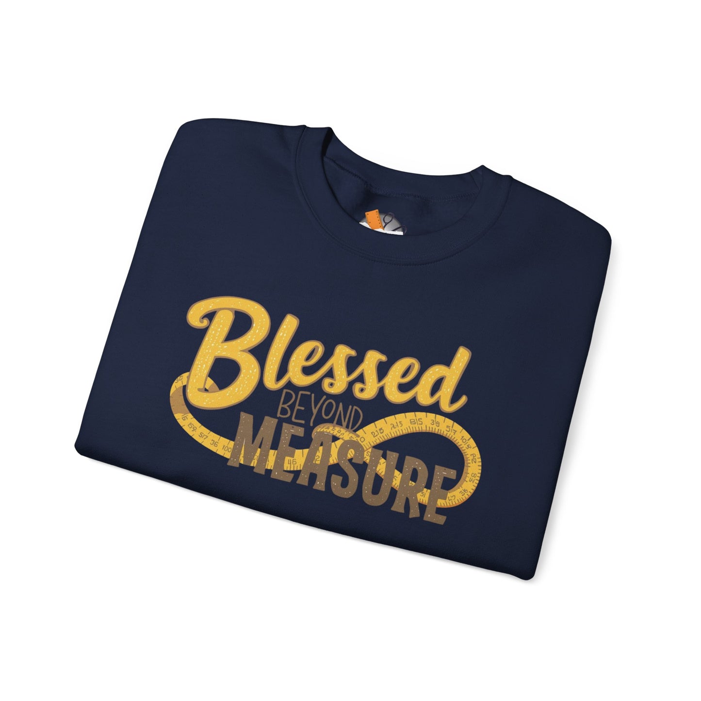 Blessed Beyond Measure Crewneck Sweatshirt – Cozy Faith & Gratitude Sweater (9 Color Options)