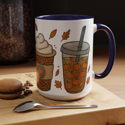 Pumpkin Spice Accent Mug – Fall Coffee Cup (11oz & 15oz)