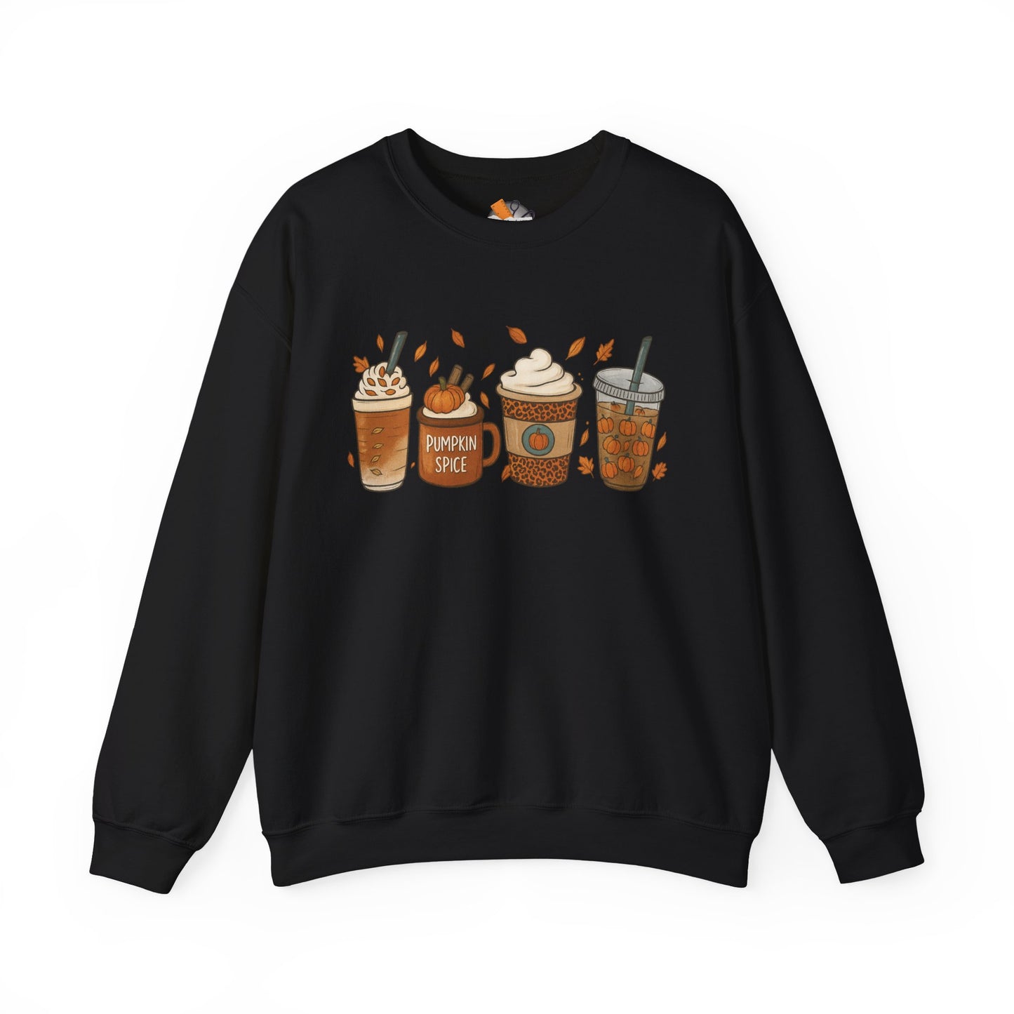 Pumpkin Spice Crewneck Sweatshirt – Cozy Fall Coffee Lover Pullover (10 Colors)