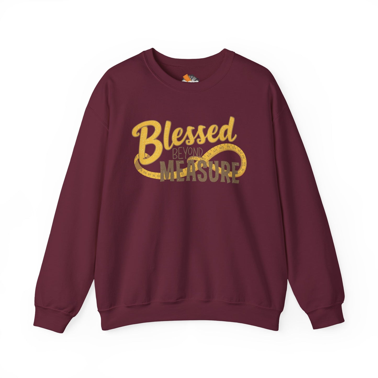 Blessed Beyond Measure Crewneck Sweatshirt – Cozy Faith & Gratitude Sweater (9 Color Options)