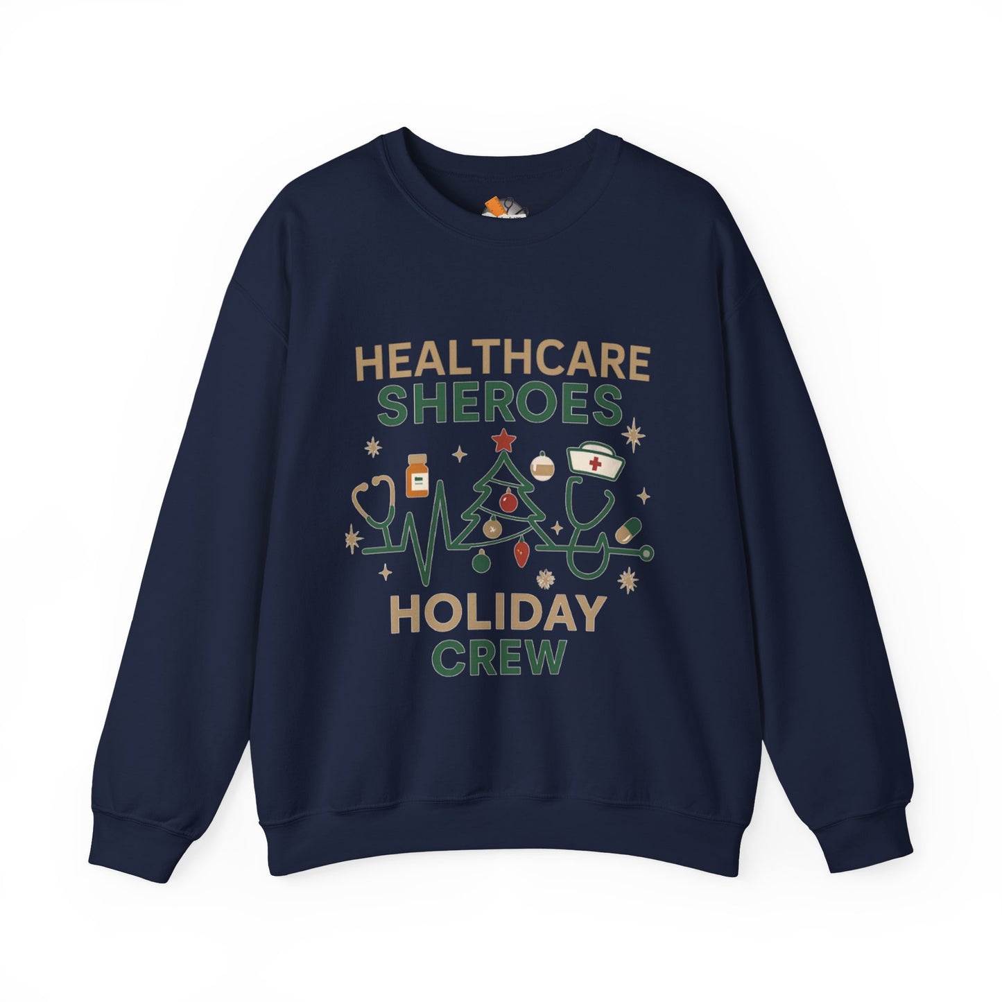 Healthcare Sheroes Holiday Crewneck Sweatshirt | Christmas Nurse & Medical Staff Gift (10 Colors)
