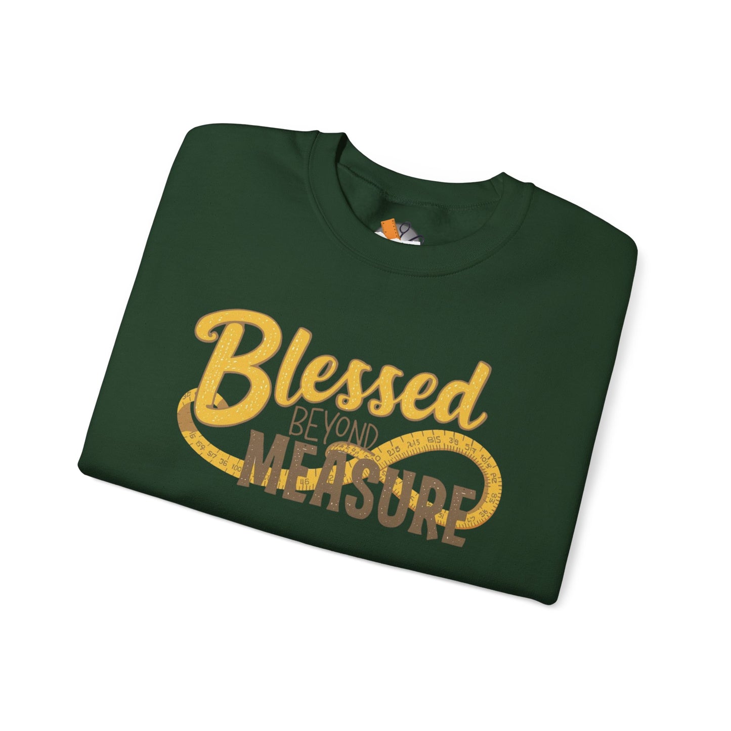 Blessed Beyond Measure Crewneck Sweatshirt – Cozy Faith & Gratitude Sweater (9 Color Options)
