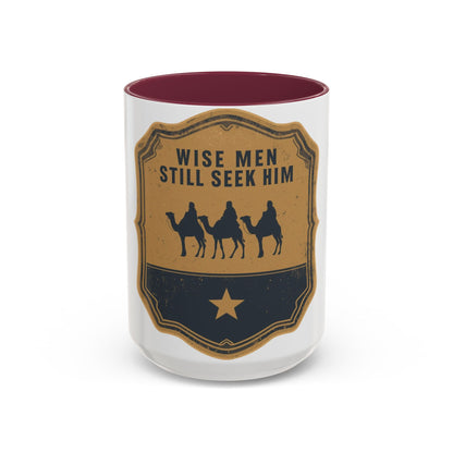 Wise Men Still Seek Him Accent Mug | Christian Christmas Mug