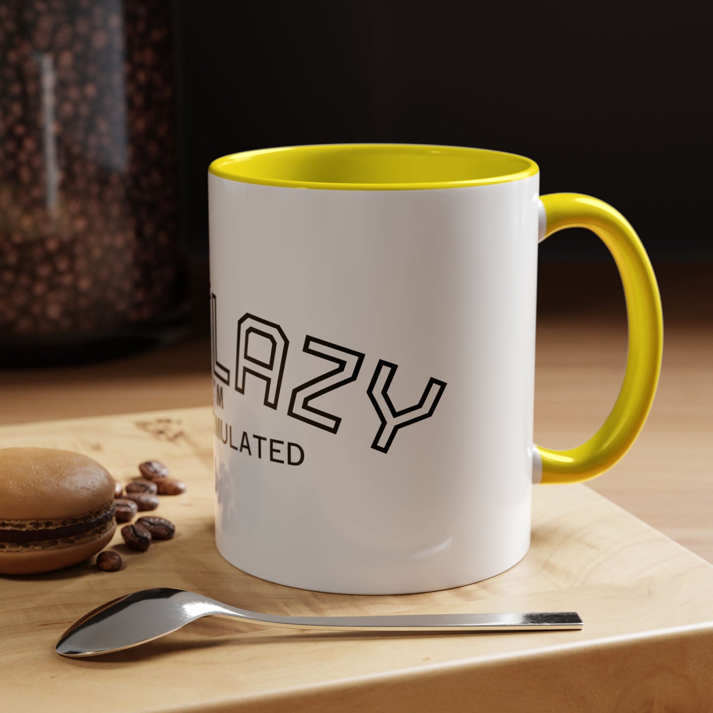 Not Lazy, I’m Overstimulated Accent Mug – Funny Mental Health Coffee Mug