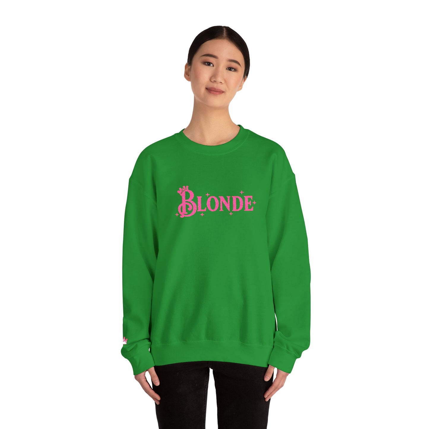 Galinda “Blonde” Wicked Crewneck Sweatshirt | Broadway-Inspired Pink Letter Pullover (4 Color Options)