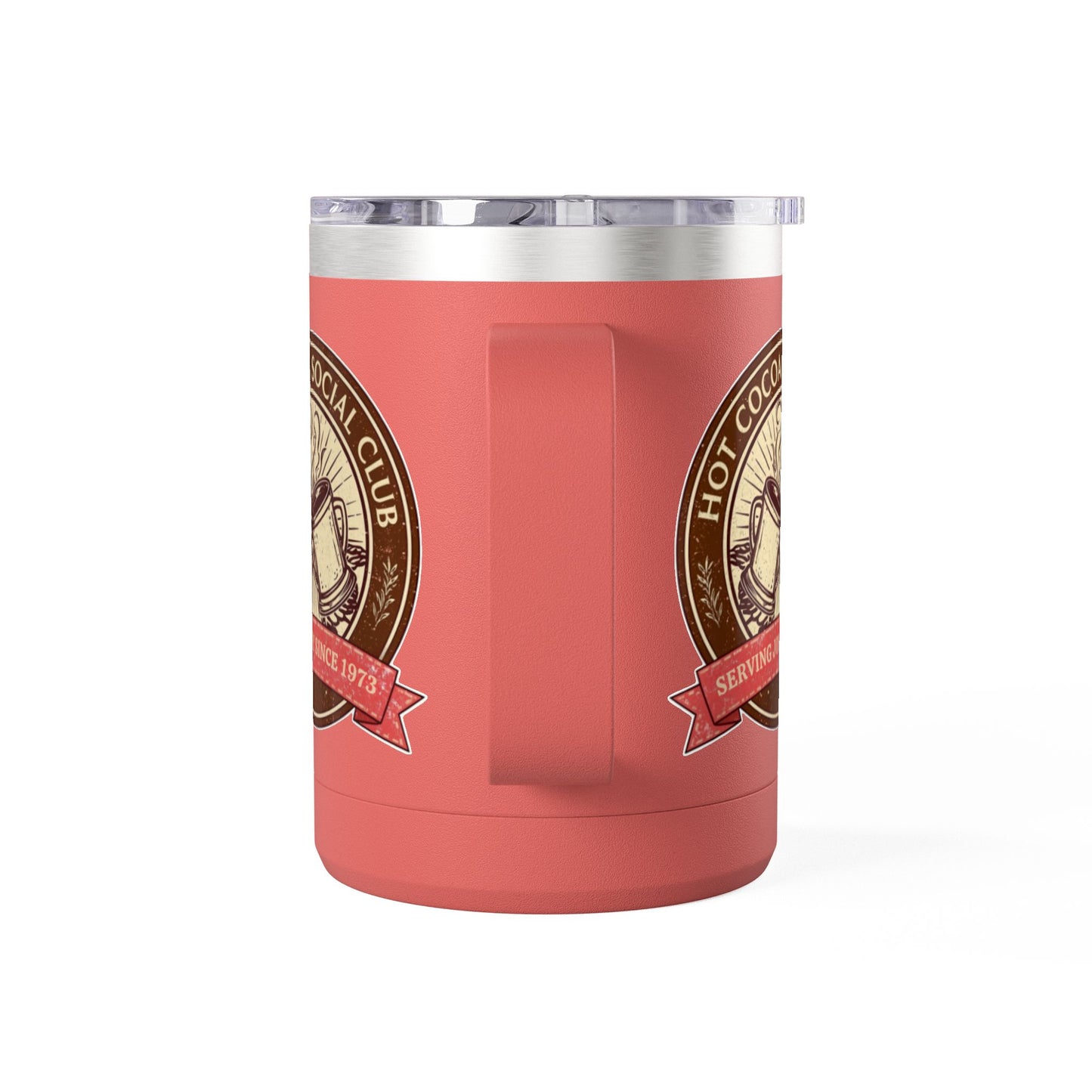Hot Cocoa Social Club Insulated Coffee Tumbler | Cozy Vintage Mug | Double-Wall Stainless Steel Holiday Drinkware