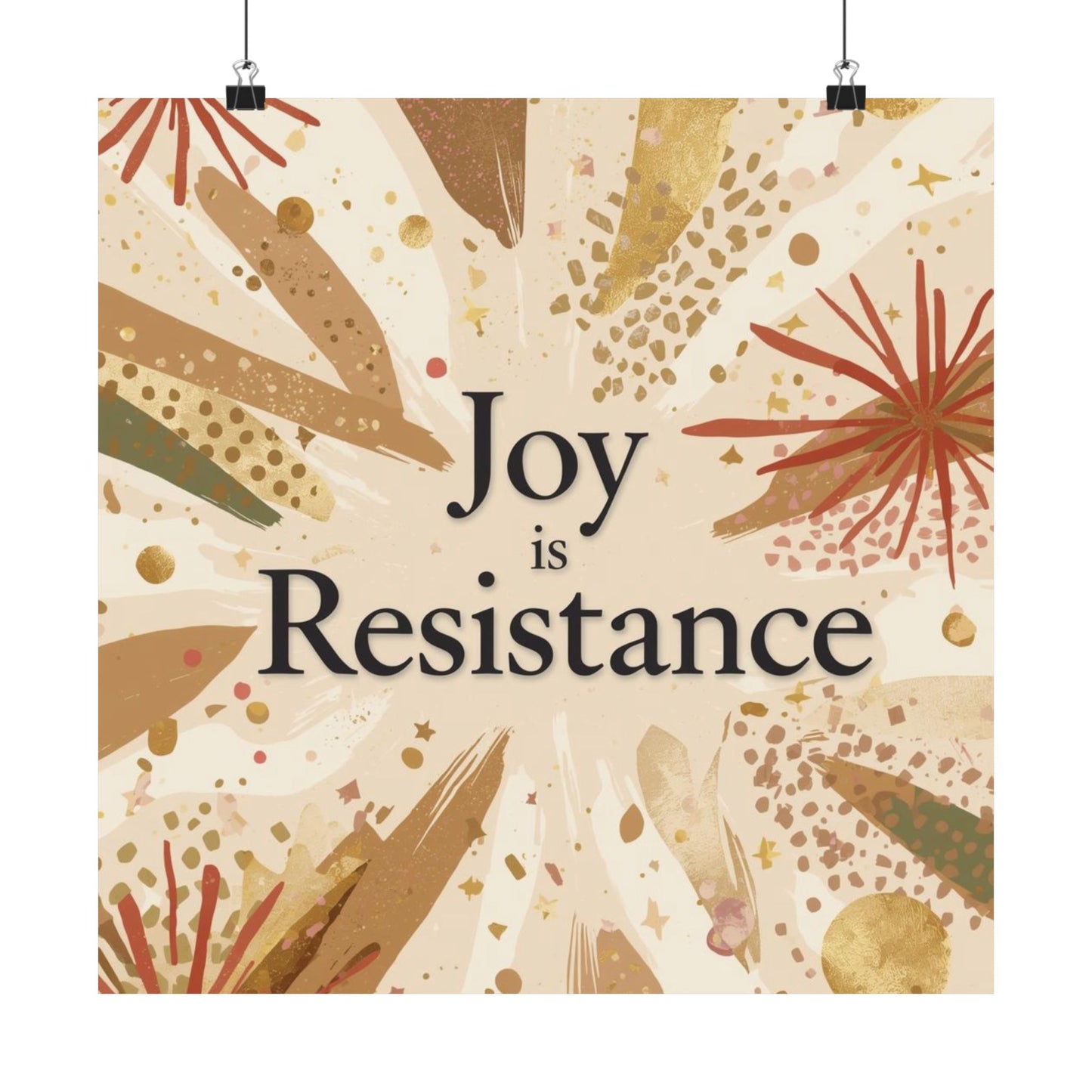 Joy Is Resistance Matte Poster | Black History–Inspired Affirmation Wall Art