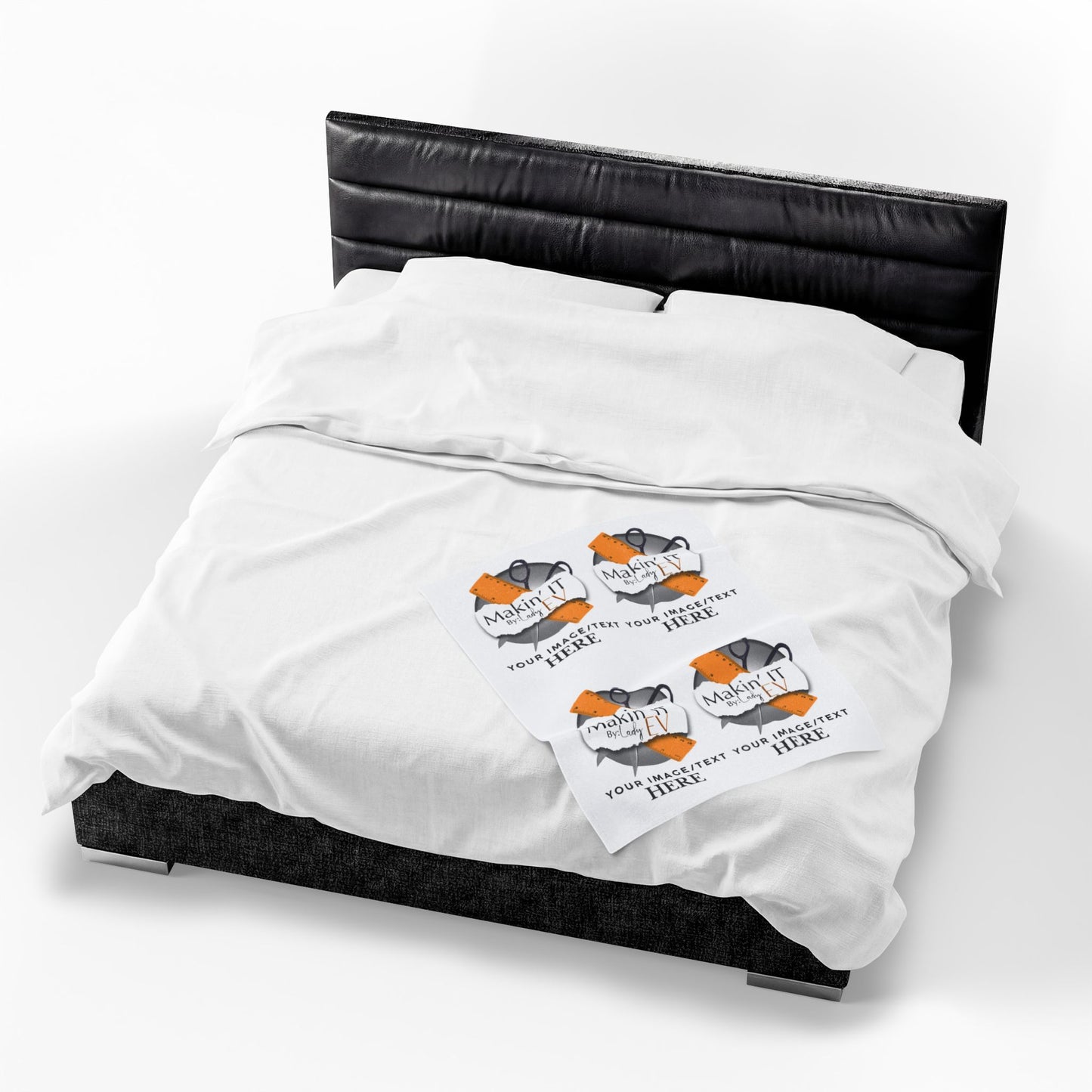 Custom Velveteen Plush Blanket – Personalized 4-Photo Throw