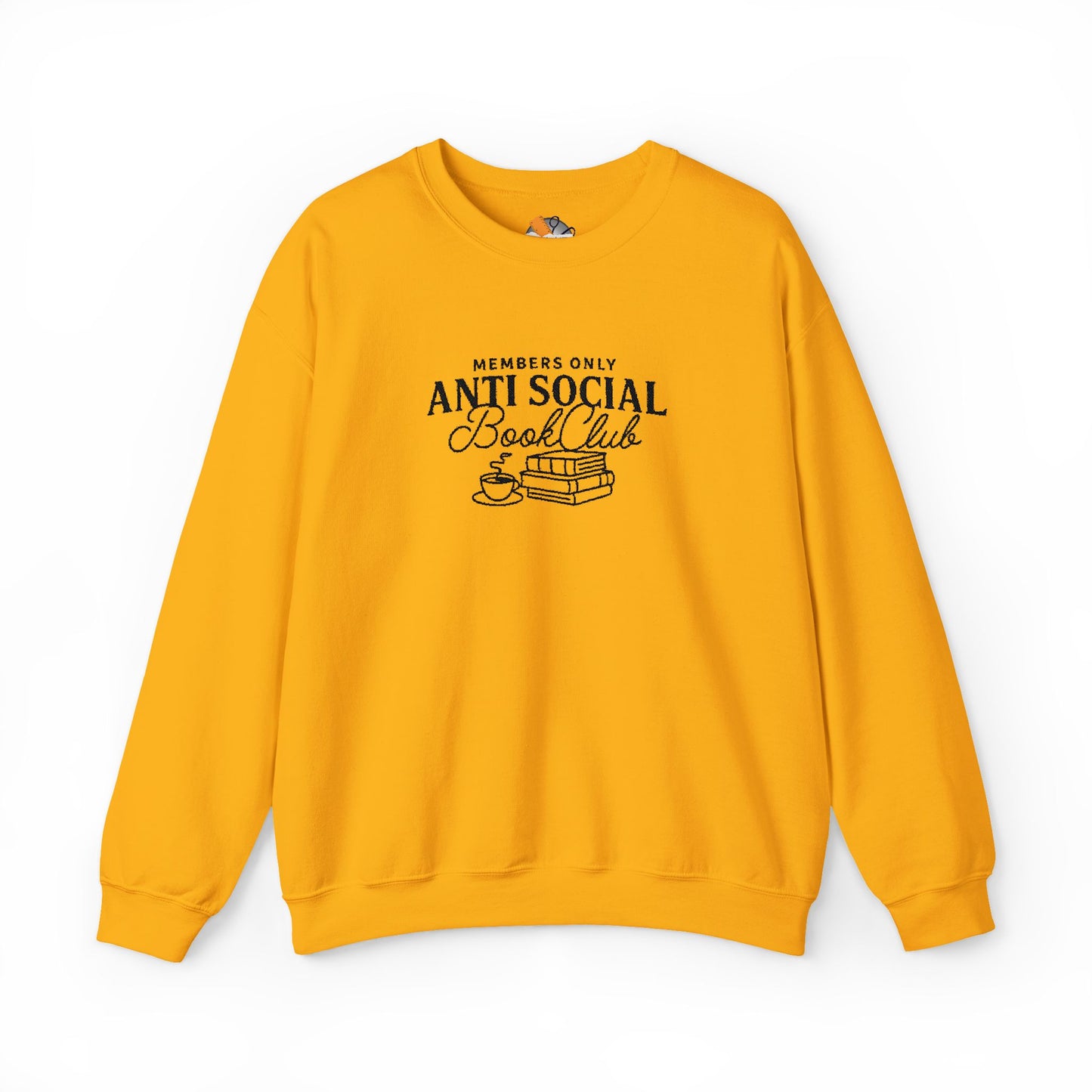 “Members Only Anti Social Book Club” Embroidered Crewneck