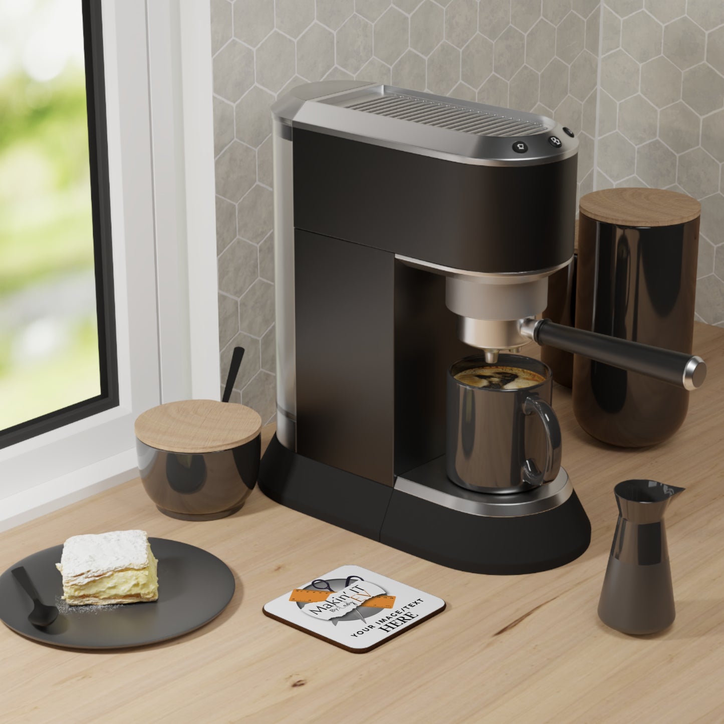 Custom Hardboard Coaster – Personalized Glossy 3.5" Drink Coaster