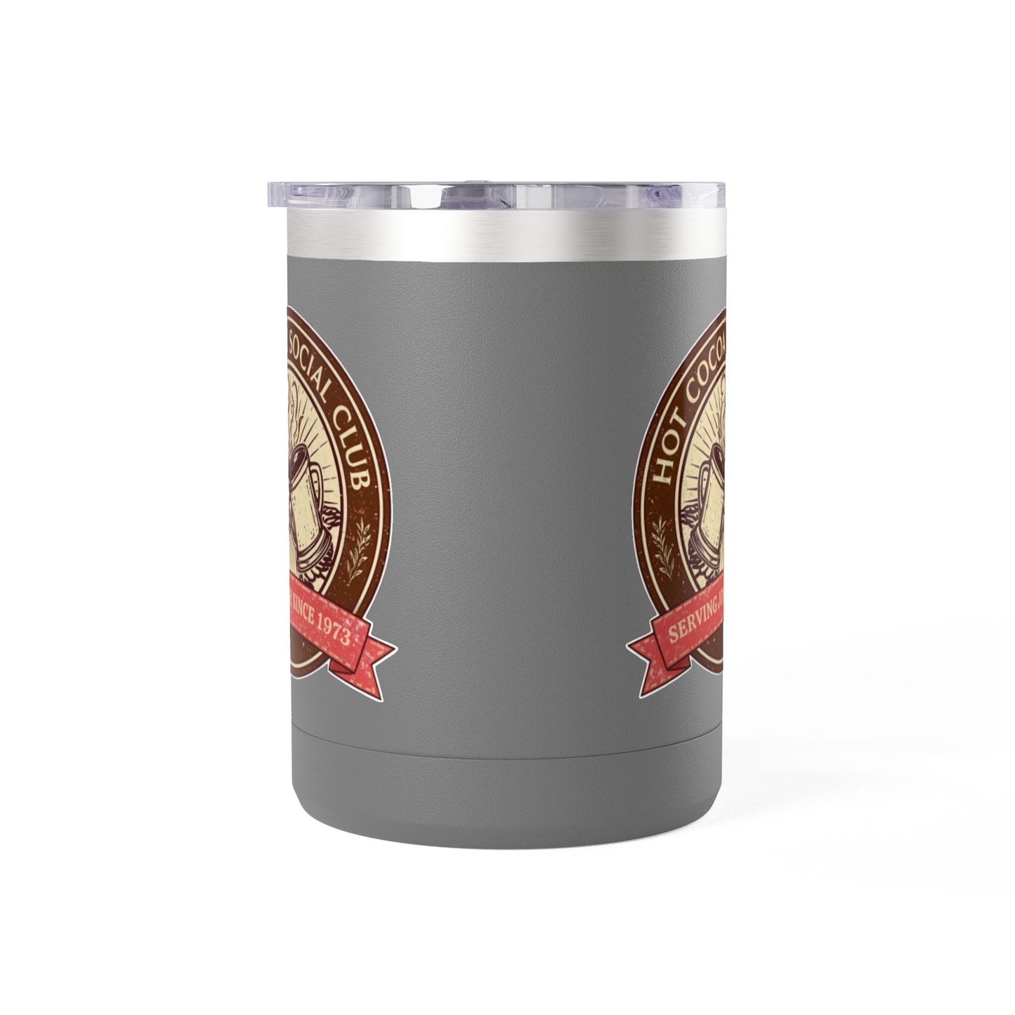 Hot Cocoa Social Club Insulated Coffee Tumbler | Cozy Vintage Mug | Double-Wall Stainless Steel Holiday Drinkware