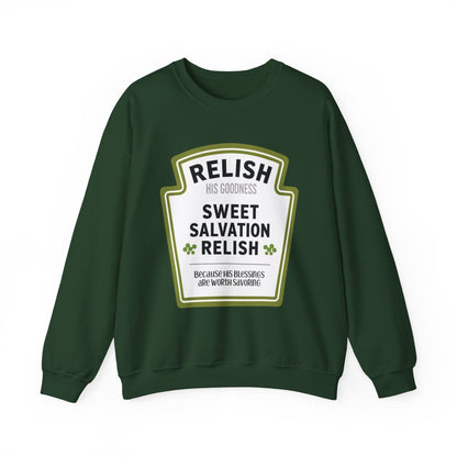 Relish His Goodness Crewneck Sweatshirt | Faith-Inspired Apparel