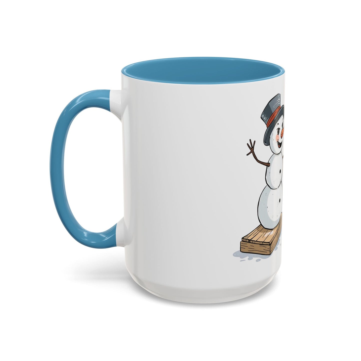 Winter to Fall Humor Mug – “Make Room” Snowman & Pumpkin Mug