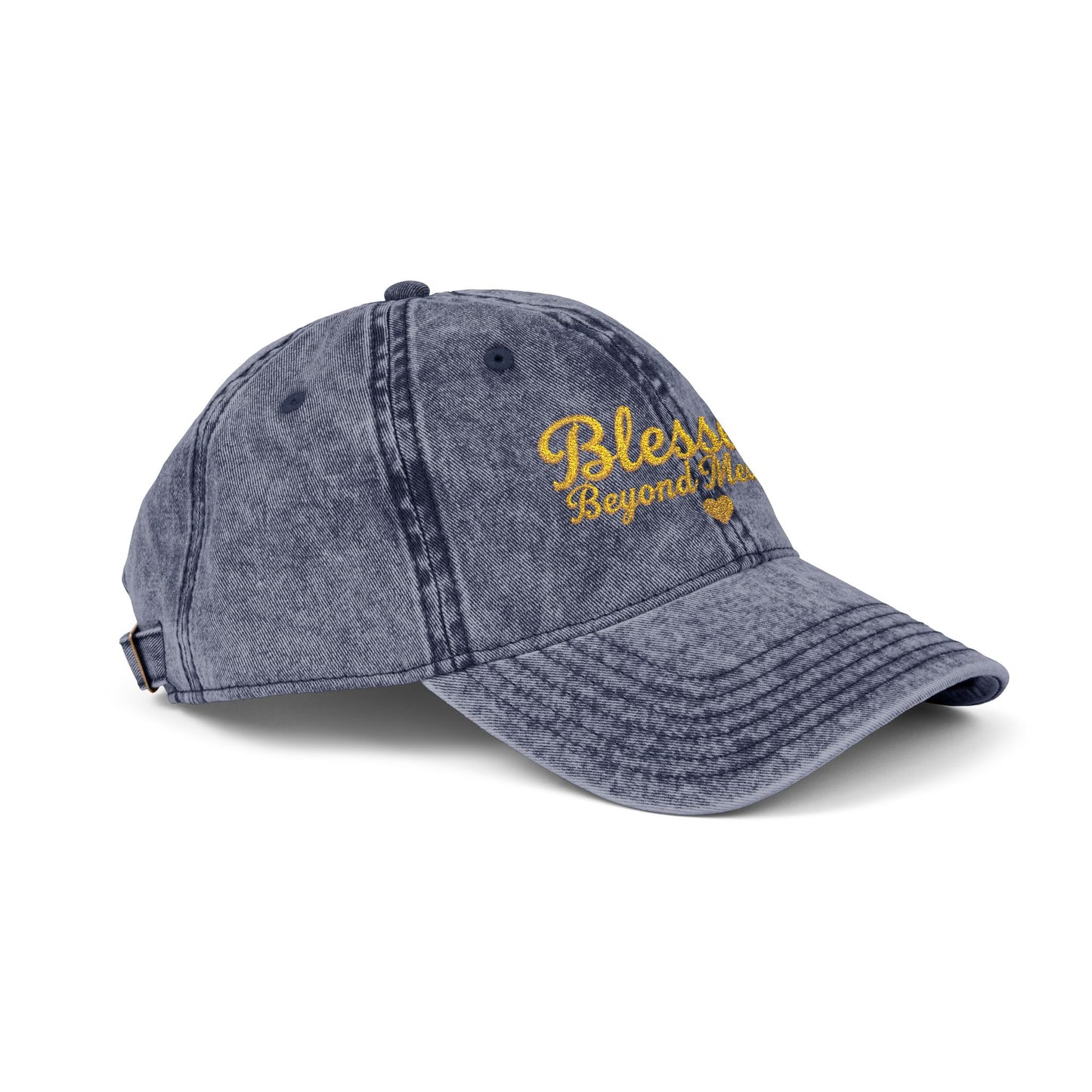 Blessed Beyond Measure Embroidered Vintage Cap