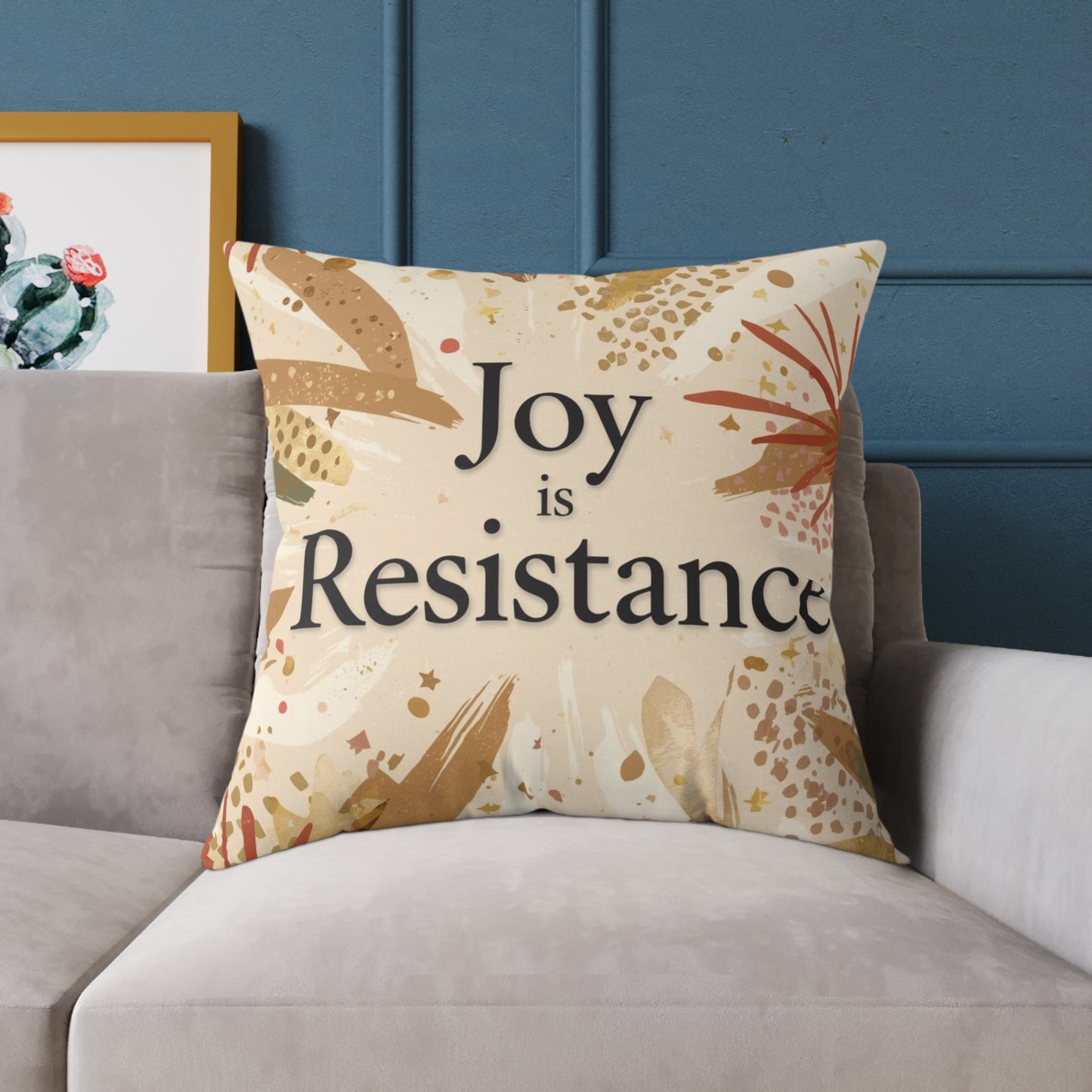 Joy Is Resistance Throw Pillow | Black History–Inspired Affirmation Home Décor