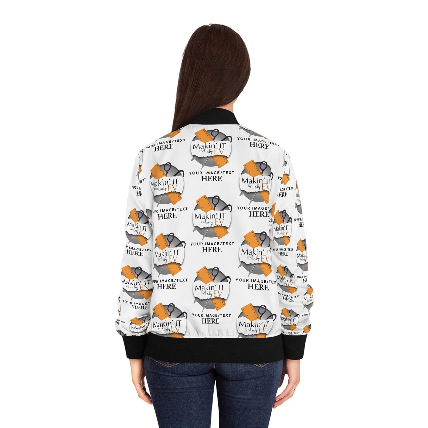 Custom Women’s Bomber Jacket – Personalized All-Over Print
