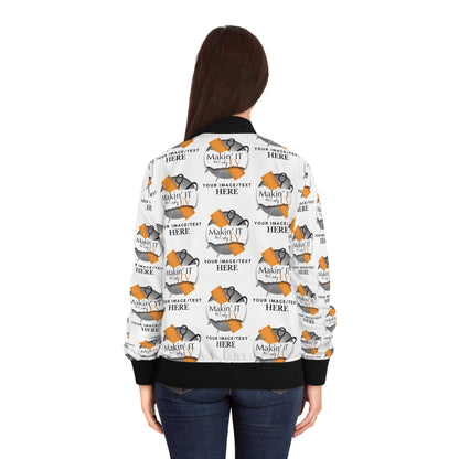 Custom Women’s Bomber Jacket – Personalized All-Over Print