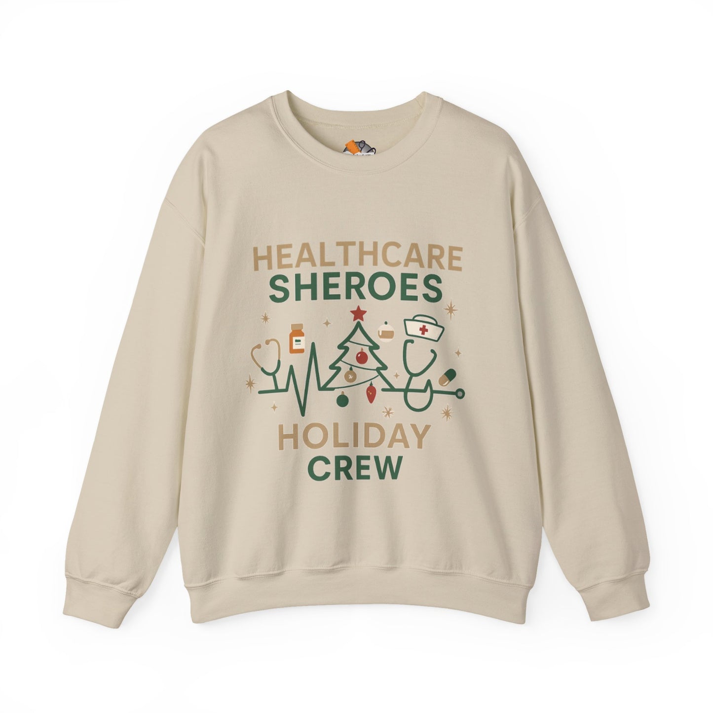 Healthcare Sheroes Holiday Crewneck Sweatshirt | Christmas Nurse & Medical Staff Gift (10 Colors)