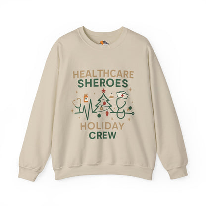 Healthcare Sheroes Holiday Crewneck Sweatshirt | Christmas Nurse & Medical Staff Gift (10 Colors)