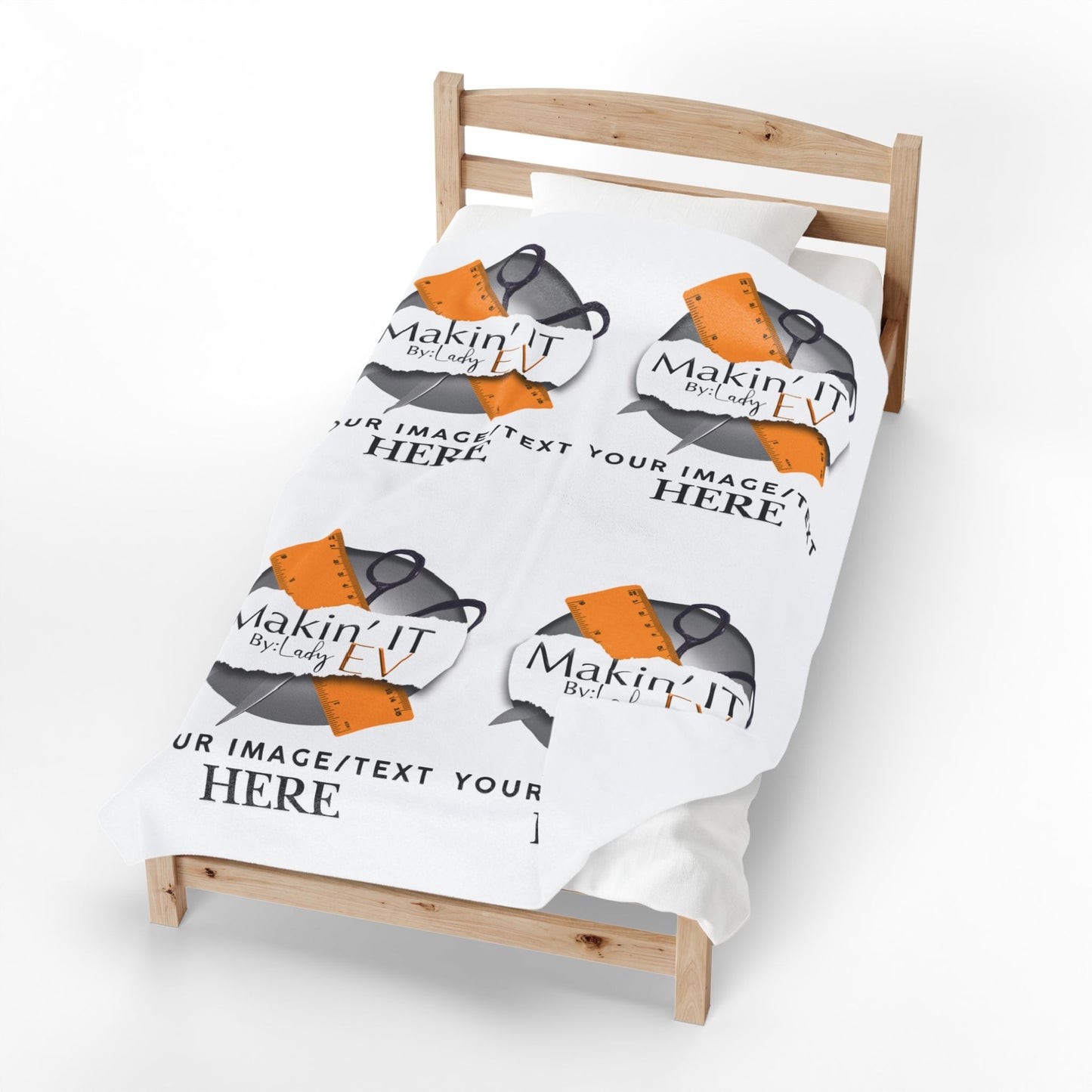 Custom Velveteen Plush Blanket – Personalized 4-Photo Throw