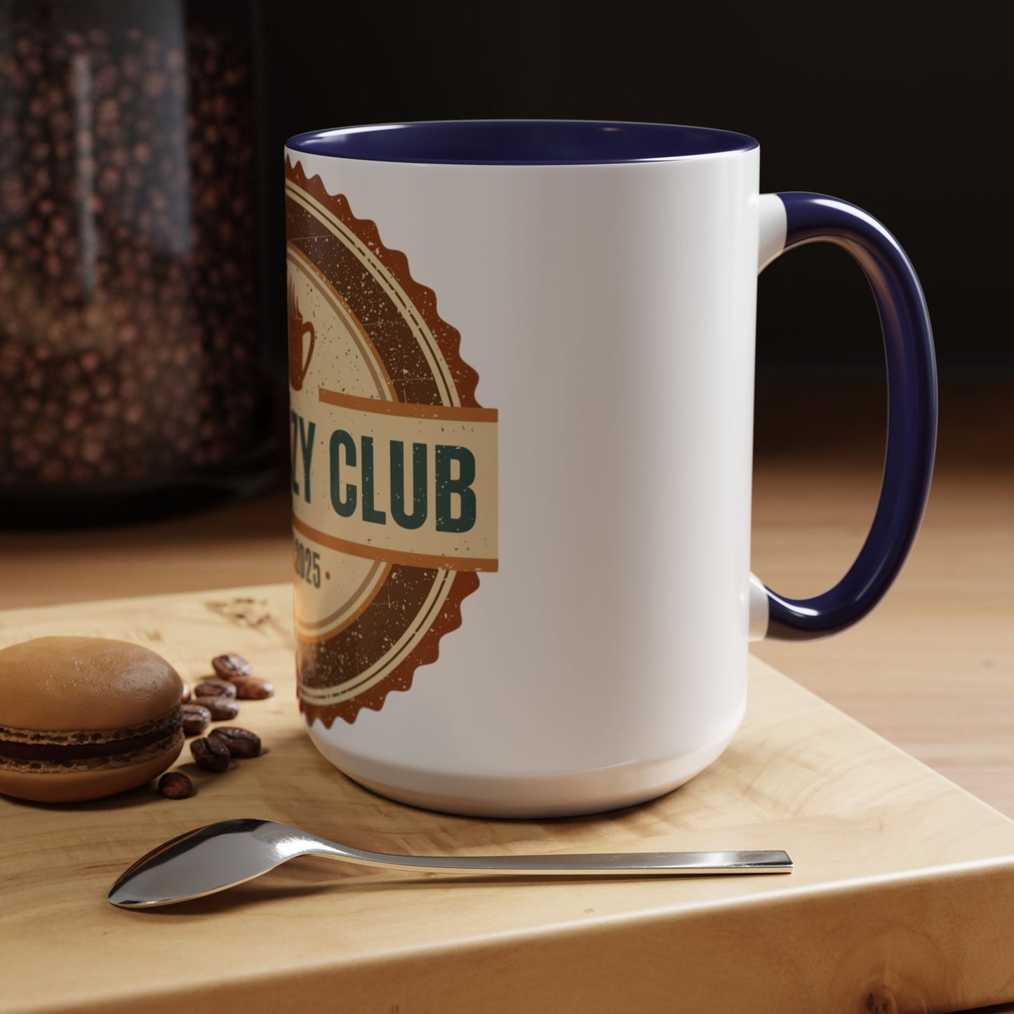The Cozy Club Accent Mug | 11oz & 15oz Coffee Cup for Comfort Seekers (Multiple Colors)