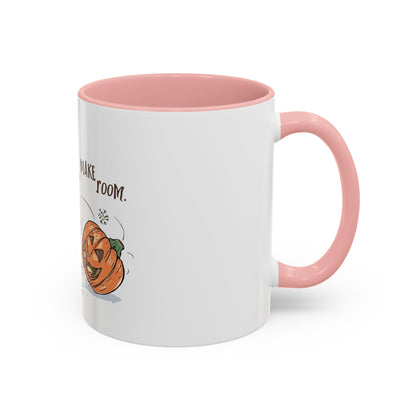 Winter to Fall Humor Mug – “Make Room” Snowman & Pumpkin Mug