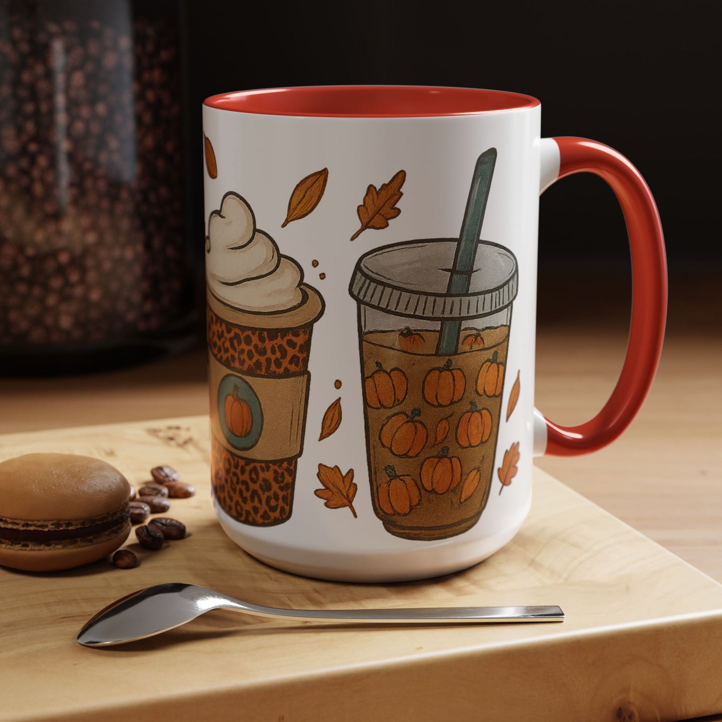Pumpkin Spice Accent Mug – Fall Coffee Cup (11oz & 15oz)