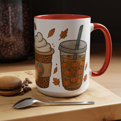 Pumpkin Spice Accent Mug – Fall Coffee Cup (11oz & 15oz)