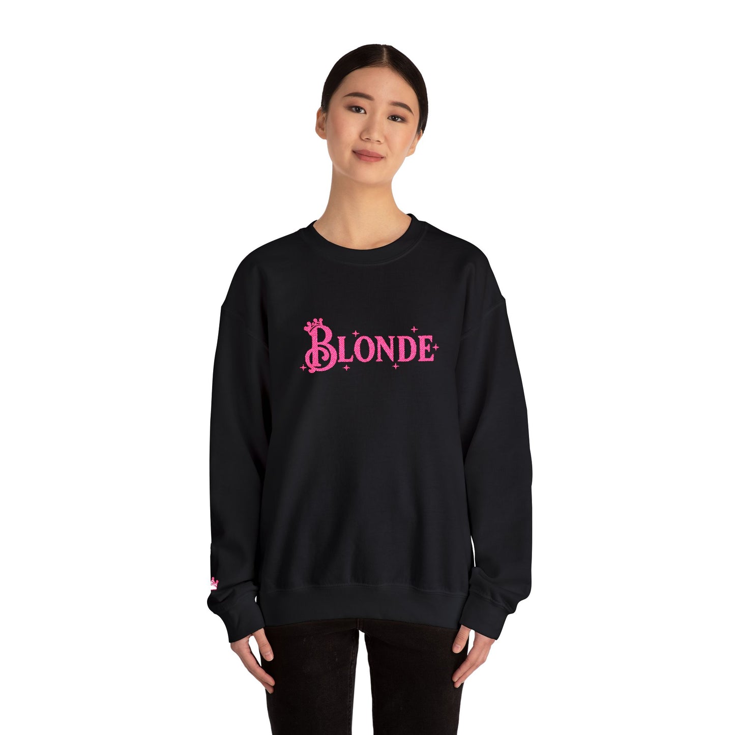 Galinda “Blonde” Wicked Crewneck Sweatshirt | Broadway-Inspired Pink Letter Pullover (4 Color Options)