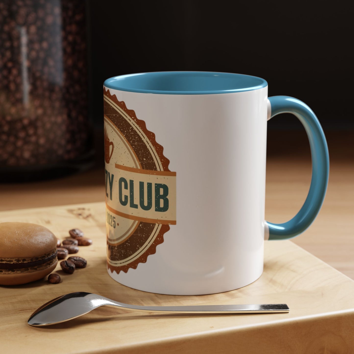 The Cozy Club Accent Mug | 11oz & 15oz Coffee Cup for Comfort Seekers (Multiple Colors)