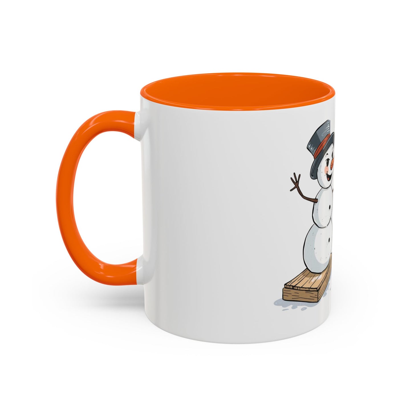 Winter to Fall Humor Mug – “Make Room” Snowman & Pumpkin Mug