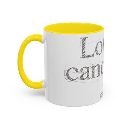 “Love Is Cancelled” Accent Mug | Personalized EST. Date Anti-Valentine Coffee Mug