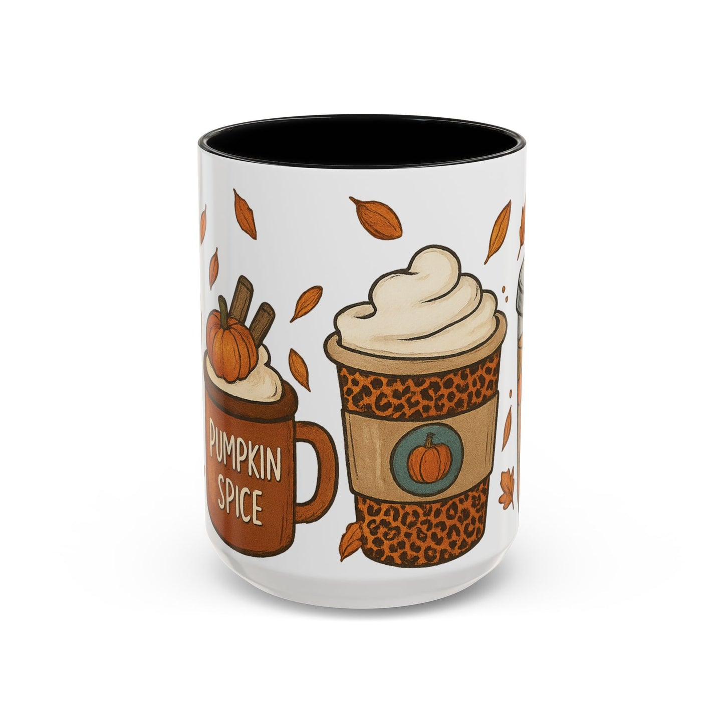 Pumpkin Spice Accent Mug – Fall Coffee Cup (11oz & 15oz)