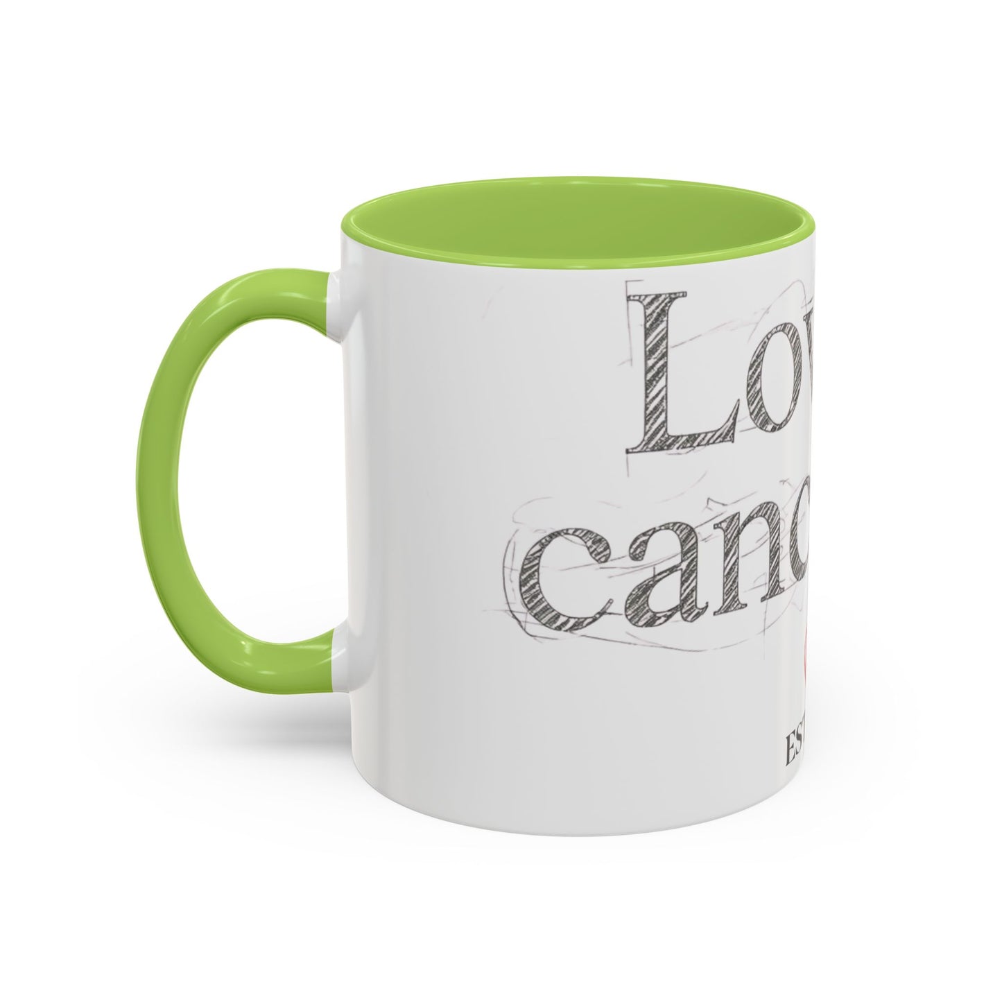 “Love Is Cancelled” Accent Mug | Personalized EST. Date Anti-Valentine Coffee Mug