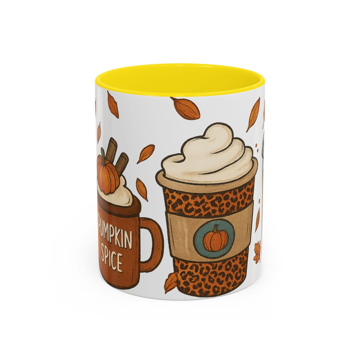 Pumpkin Spice Accent Mug – Fall Coffee Cup (11oz & 15oz)