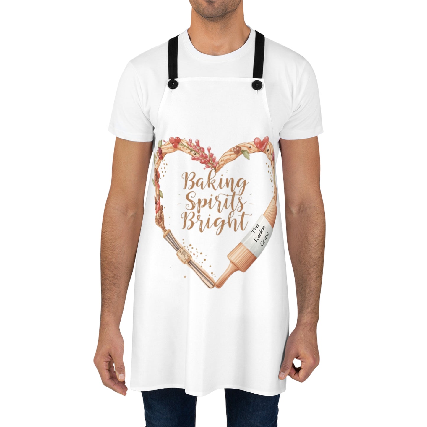 Baking Spirits Bright Christmas Apron | Personalized Holiday Baking Gift for Home Bakers & Chefs