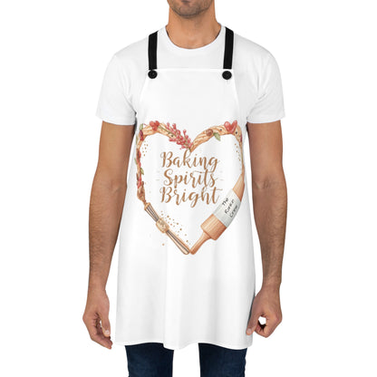 Baking Spirits Bright Christmas Apron | Personalized Holiday Baking Gift for Home Bakers & Chefs
