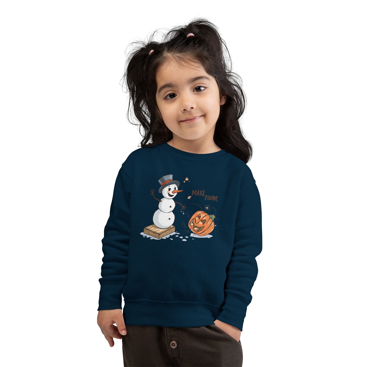 “Make Room” Fall-to-Winter Humorous Toddler Sweatshirt – Cozy Kids Crewneck