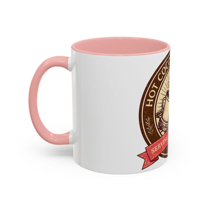 Hot Cocoa Social Club Accent Mug | Vintage Holiday Coffee Cup (11oz & 15oz, Multiple Colors)