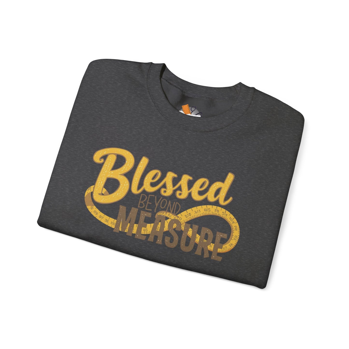 Blessed Beyond Measure Crewneck Sweatshirt – Cozy Faith & Gratitude Sweater (9 Color Options)