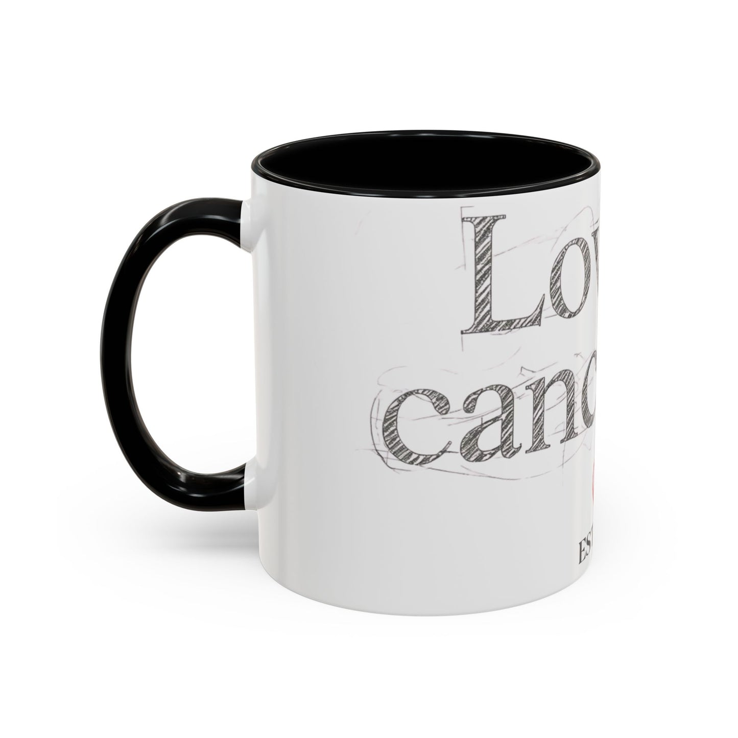 “Love Is Cancelled” Accent Mug | Personalized EST. Date Anti-Valentine Coffee Mug