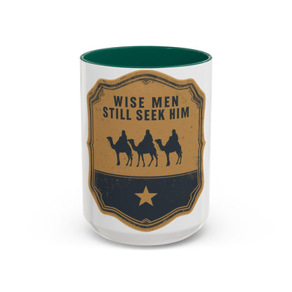 Wise Men Still Seek Him Accent Mug | Christian Christmas Mug