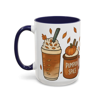Pumpkin Spice Accent Mug – Fall Coffee Cup (11oz & 15oz)